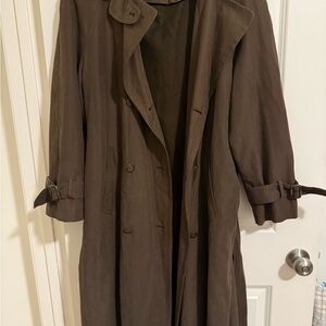 Gallery women’s  Dark Brown suede Trench Coat- size 6